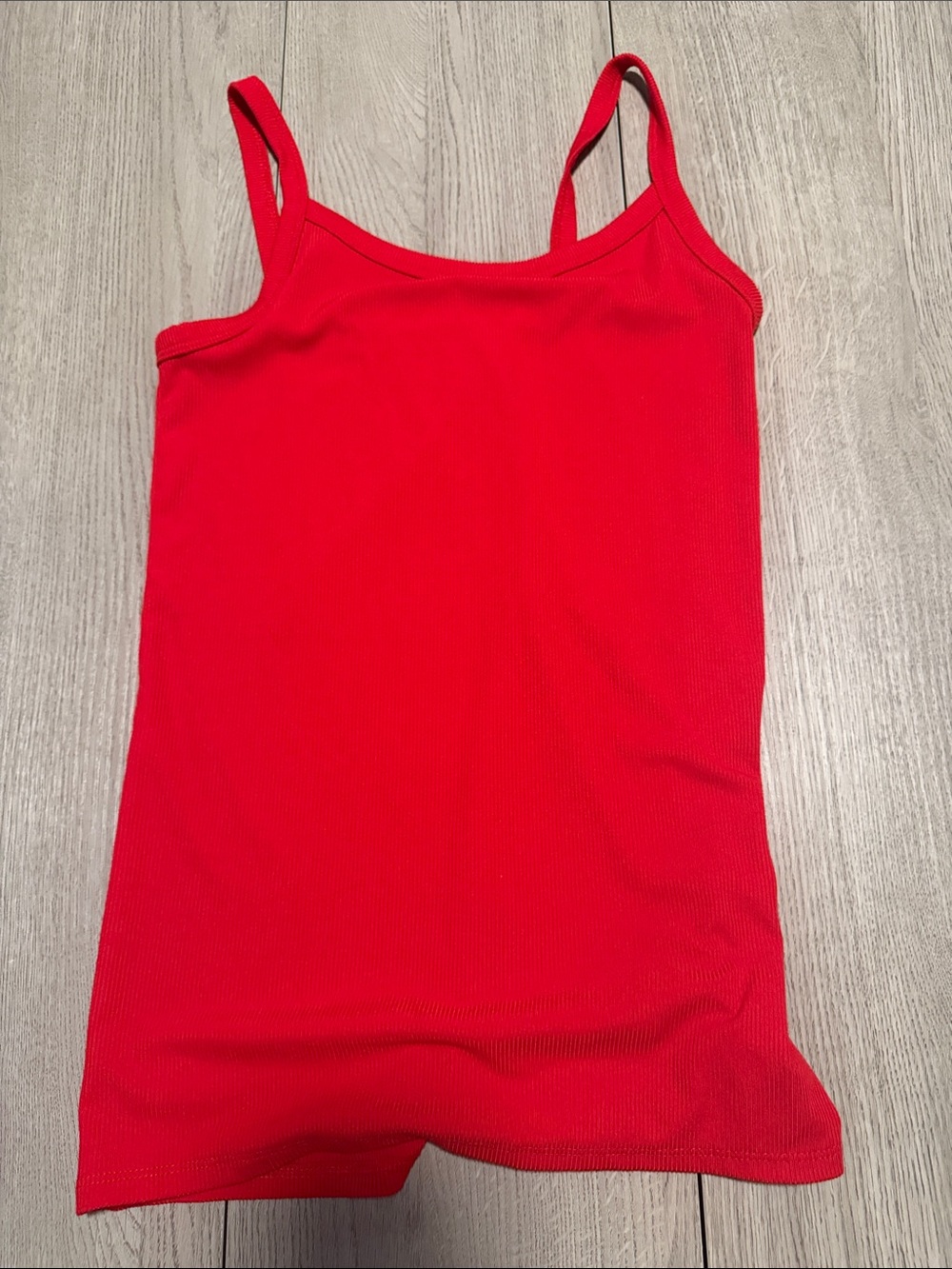No Boundaries Red Ribbed Camisole Tank